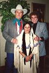 Country singer and cowboy Johnny Seay and his wife Star backstage at the Grand Ole Opry in 1990